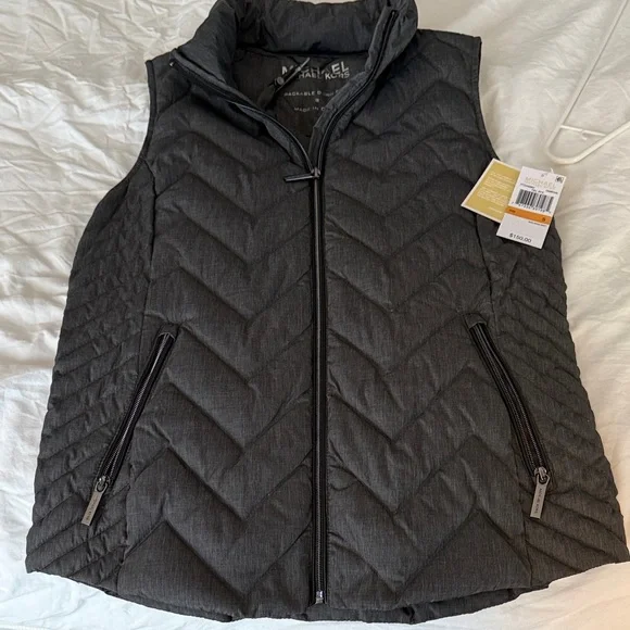Michael Kors Charcoal Down Vest - Picture 2 of 8